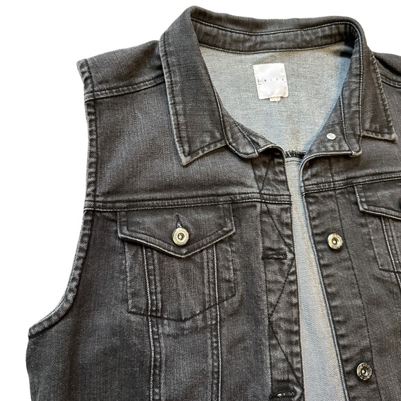 Leith Stretchy Jean Vest w/ Great Stretch, Washed Black (L) - Picture 6 of 9